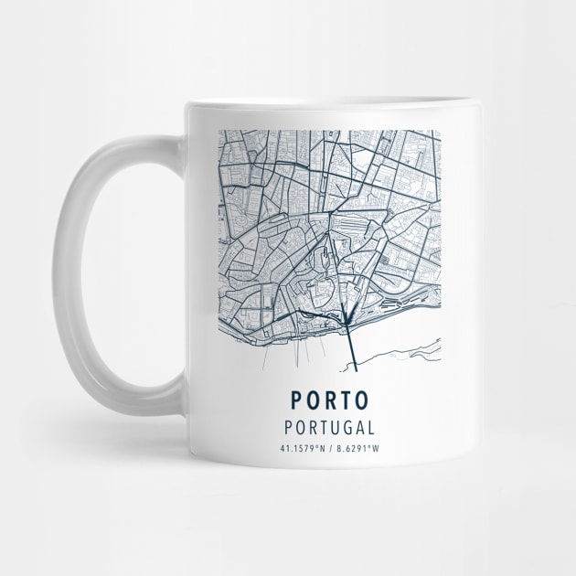 porto portugal simple map by boy cartograph